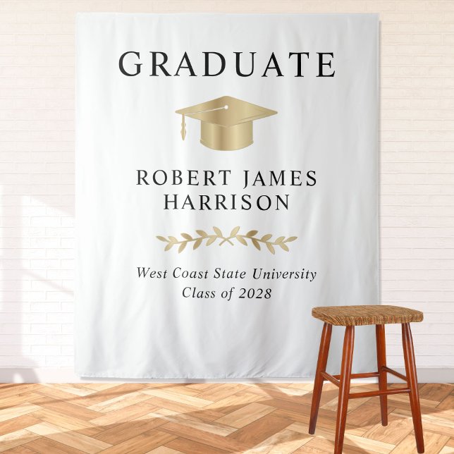 Tapiz Elegante bienvenida a la fiesta de graduación de o (Subido por el creador)