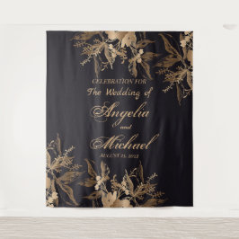 Tapiz Elegante Boda de Acondicionamiento Floral Metaliza