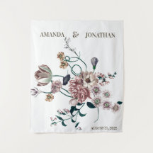 Elegante Boda de Flores Silvestres Foto Fondo de B