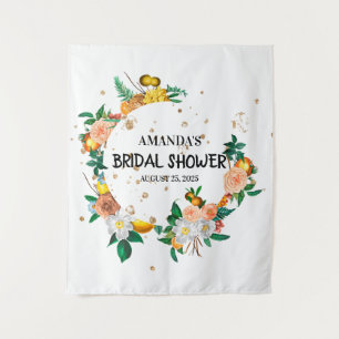 Tapiz Elegante Boda floral Fondo de la cabina fotográfic