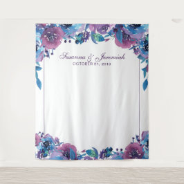 Tapiz Elegante Boda floral púrpura fondo de cuerpo fotog