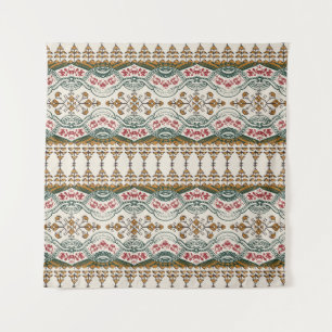 Tapiz Elegante borde de Boho floral étnico