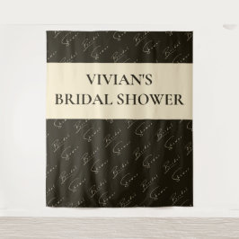 Tapiz Elegante caligrafía Patrón de texto Patrón de novi