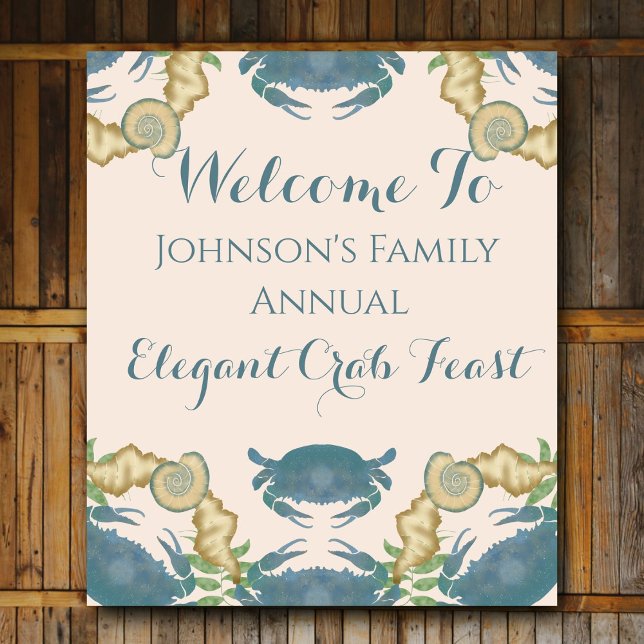 Tapiz Elegante Cangrejo Festín-Acuarela Cangrejos Azules (Subido por el creador)