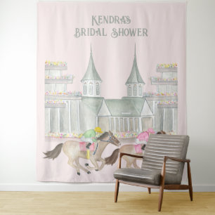 Tapiz Elegante carrera de caballos Derby Fiesta Foto de