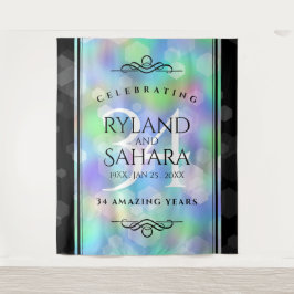 Tapiz Elegante celebración del 34° Aniversario del Boda