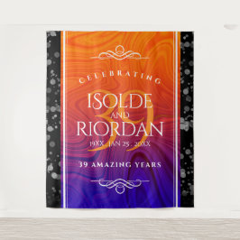 Tapiz Elegante Celebración del 39º Aniversario de Bodas