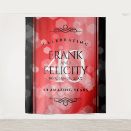 Tapiz Elegante celebración del 40° Aniversario del Boda 