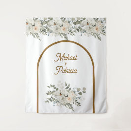 Tapiz Elegante ceremonia de boda personalizada
