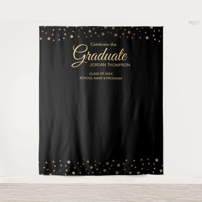 Tapiz Elegante Clase Gold Confetti (Anverso)