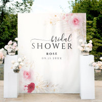 Elegante dorado rosado floral de ducha de novia fo