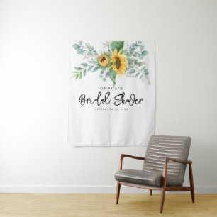 Tapiz Elegante Ducha Bridal Eucalyptus Sunflower
