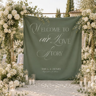 Tapiz Elegante Encaje Floral Vintage Clásico de Boda