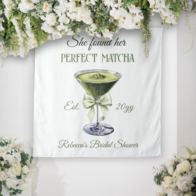 Tapiz Elegante, Encontró Su Ducha Bridal Matcha Perfecta (Subido por el creador)