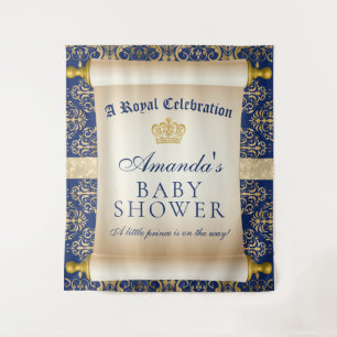 Tapiz Elegante entorno vertical de Baby Shower Prince