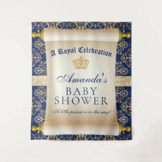 Tapiz Elegante entorno vertical de Baby Shower Prince