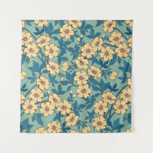 Tapiz Elegante estampado floral en flor de tracción a ma