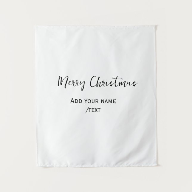 Tapiz Elegante feliz Navidad añadir texto simple (Anverso)
