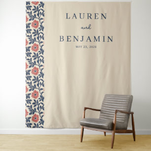 Tapiz Elegante Floral Beige