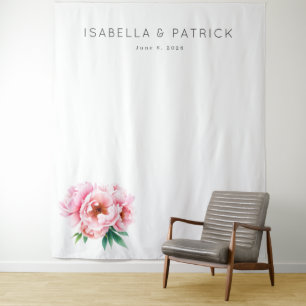 Tapiz Elegante Floral Rosa