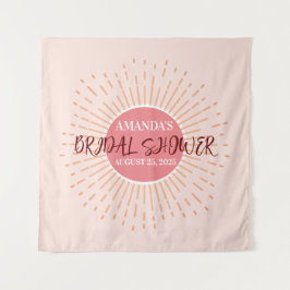 Tapiz Elegante fondo de Boda de Sol Rosa