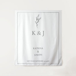 Tapiz Elegante fondo de boda minimalista simple chic