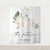 Elegante Fondo de Despedida de Soltera Floral Rosa