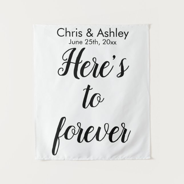 Tapiz Elegante fondo de foto de promoción de boda (Anverso)