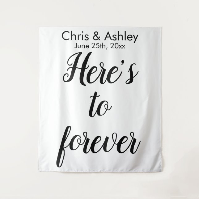 Tapiz Elegante fondo de foto de promoción de boda (Anverso)