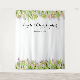 Tapiz Elegante | Fondo para fotos de boda | Tulipanes ro