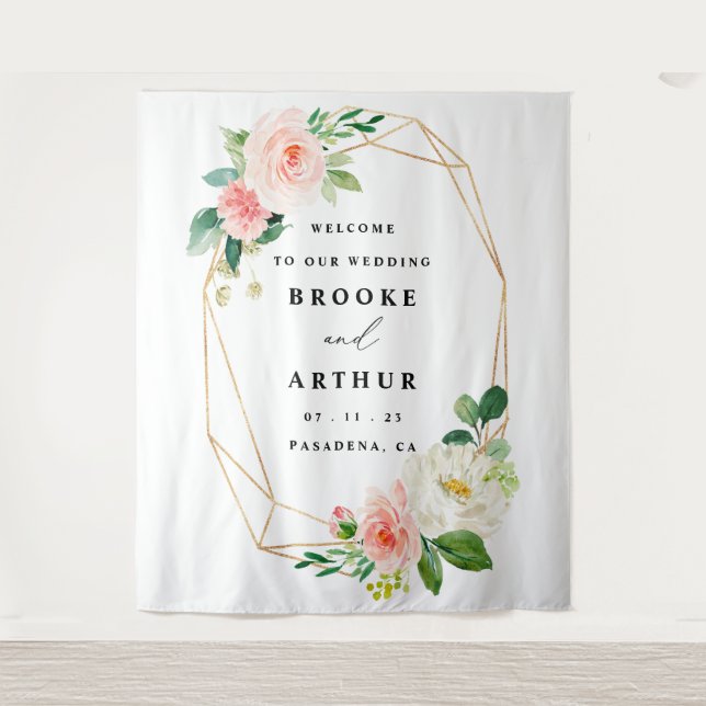 Tapiz Elegante fondo personalizado para fotomatón de bod (Anverso)