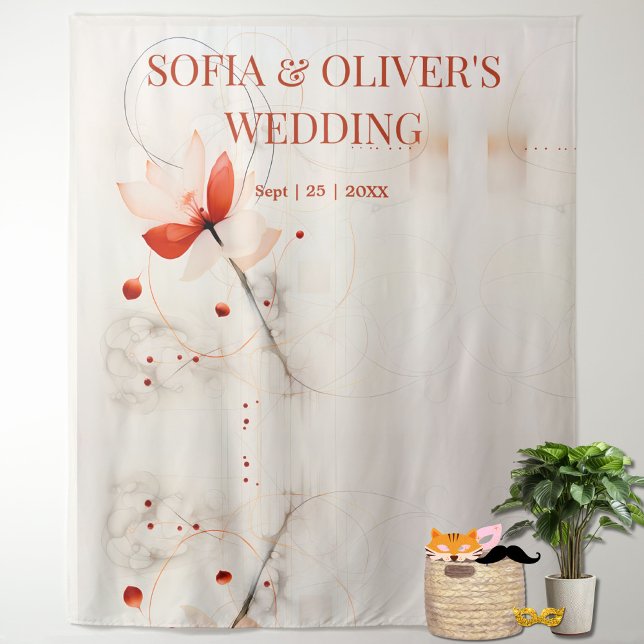 Tapiz Elegante foto de fondo de Boda de Cachorros Rojos  (Subido por el creador)