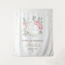 Elegante gallina floral en acuarela