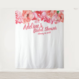 Tapiz Elegante guión Rosa Acuarela Floral Despedida de s