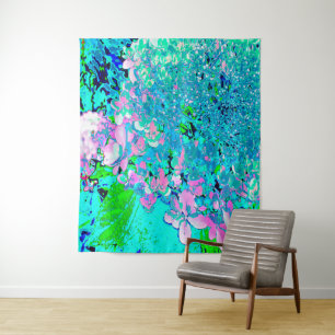Tapiz Elegante Hortensia Limelight Rosa y Azul