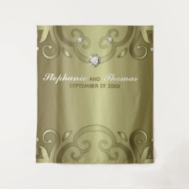 Tapiz Elegante lujo vintage victoriano boda de oro