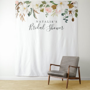Tapiz Elegante Magnolia Bridal Shower Photo Prop Fondo