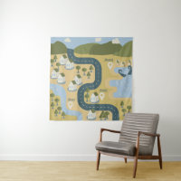 Elegante mapa de viajes de vacaciones de personali