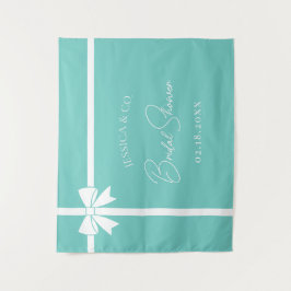 Tapiz Elegante Novia & Compañero. Bienvenida a la ducha 