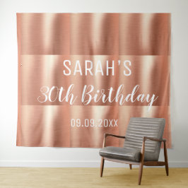 Tapiz Elegante oro Rosa Cualquier edad 30 cumpleaños fon