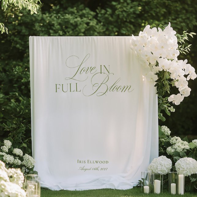 Tapiz Elegante pancarta de fondo para fiesta de desposad (Elegant Garden Tea Bridal Shower Backdrops Banner)