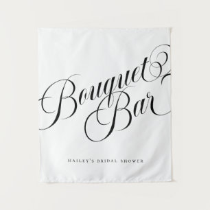 Tapiz Elegante Rótulo Bridal Shower Bouquet Bar