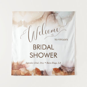 Tapiz Elegante sueño naranja Tinta Bridal Shower Bienven