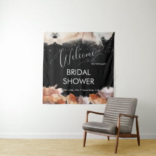 Tapiz Elegante sueño naranja Tinta Bridal Shower Bienven