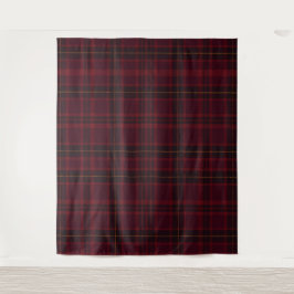 Tapiz Elegante Tartán Burgundy