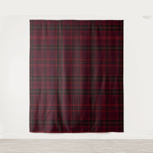 Tapiz Elegante Tartán Burgundy