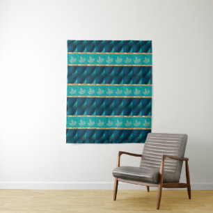Tapiz Elegante Teal Moderno