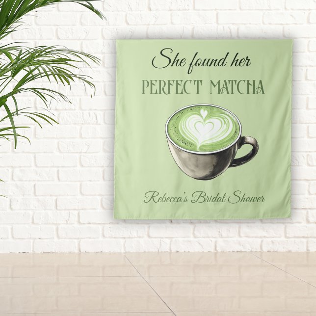 Tapiz Elegante tema del café Ducha Matcha Bridal Perfect (Subido por el creador)