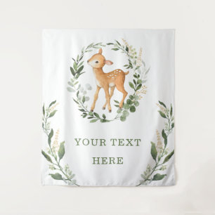 Tapiz Elegante vegetación dorada Woodland Deer Baby fond