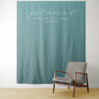 Elegante Verde Azul Acaba de Casarse